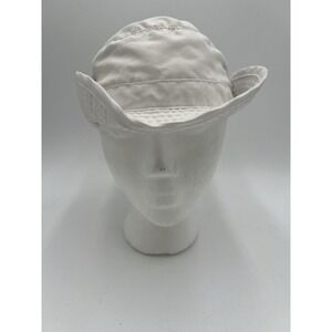 Scala Kids White Bucket Hat Size 4-6X Lightweight Sun Hat